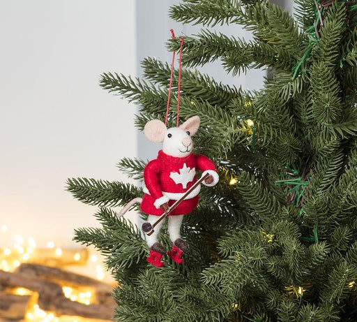 Abbott Felt Ornament Canada Hockey Mouse - Bear Country Kitchen