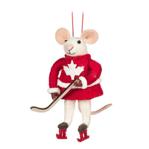 Abbott Felt Ornament Canada Hockey Mouse - Bear Country Kitchen