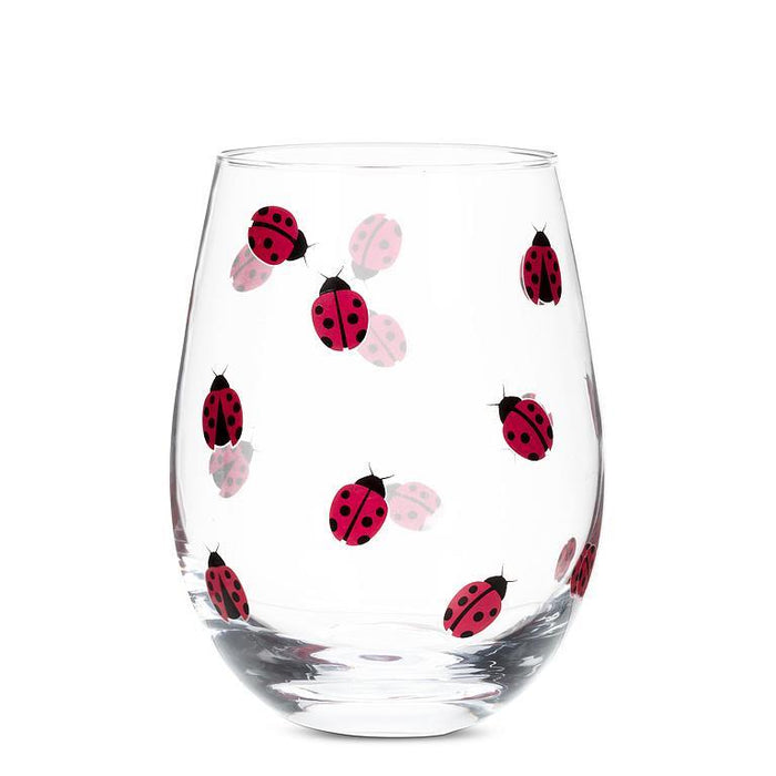 Abbott Stemless Wine Glass Ladybugs - Bear Country Kitchen
