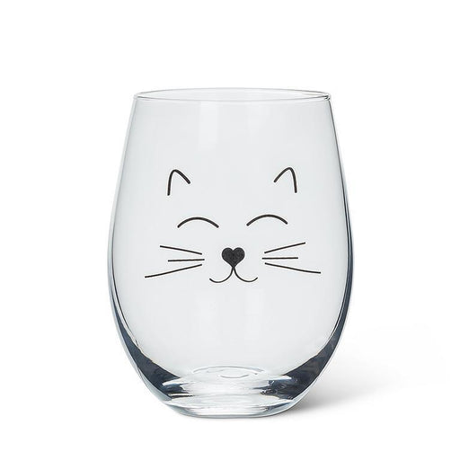 Abbott Stemless Wine Cat Face - Bear Country Kitchen