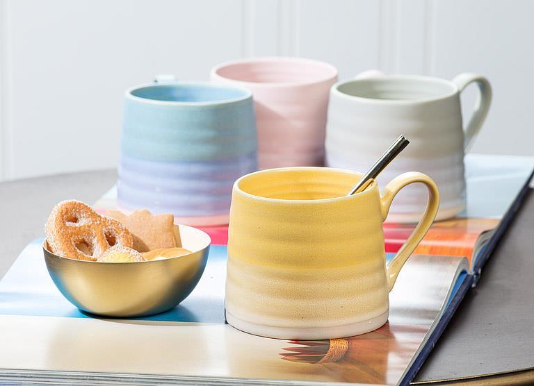 Abbott Ridged Mug Light Blue - Bear Country Kitchen