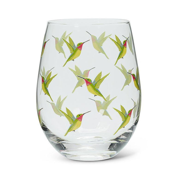 Abbott Stemless Wine Glass Hummingbird - Bear Country Kitchen