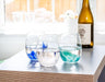 Abbott Stemless Wine Glass Fused Dots Blue - Bear Country Kitchen