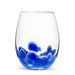 Abbott Stemless Wine Glass Fused Dots Blue - Bear Country Kitchen