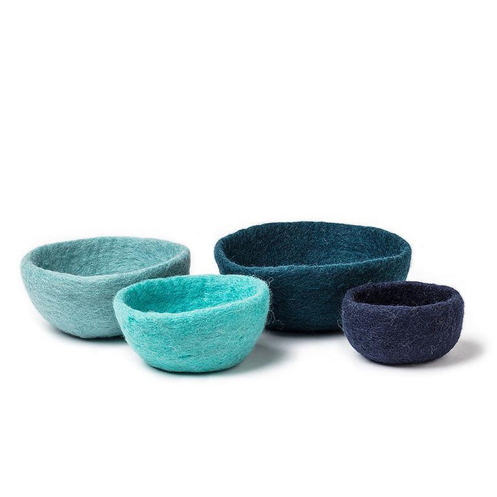 Abbott Set Of 4 felt Nesting Bowls Blue - Bear Country Kitchen