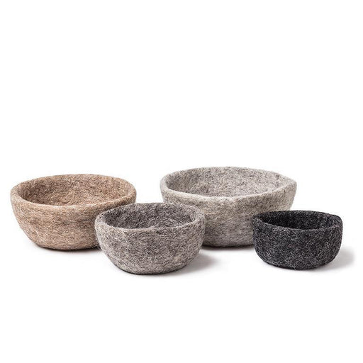 Abbott Set Of 4 felt Nesting Bowls Taupe - Bear Country Kitchen