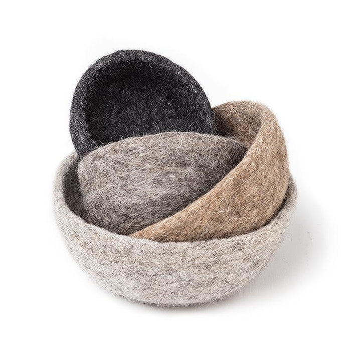 Abbott Set Of 4 felt Nesting Bowls Taupe - Bear Country Kitchen