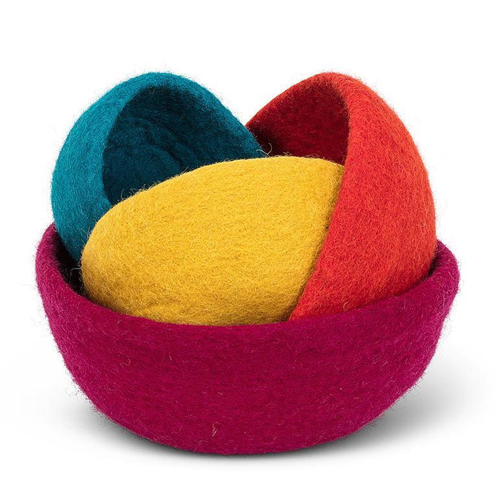 Abbott Set Of 4 Felt Nesting Bowls Multi Color - Bear Country Kitchen