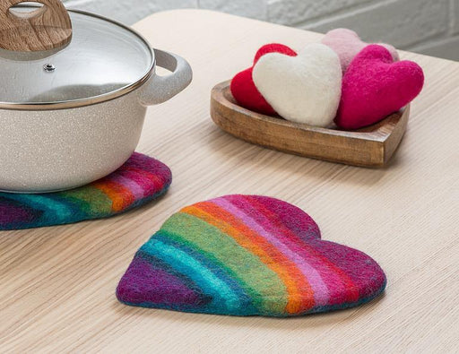 Abbott Heart Felt Trivet Rainbow Stripe - Bear Country Kitchen