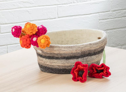 Abbott Small Oval Felt Basket - Bear Country Kitchen