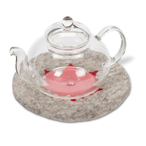 Abbott Felt Trivet Grey Maple Leaf - Bear Country Kitchen