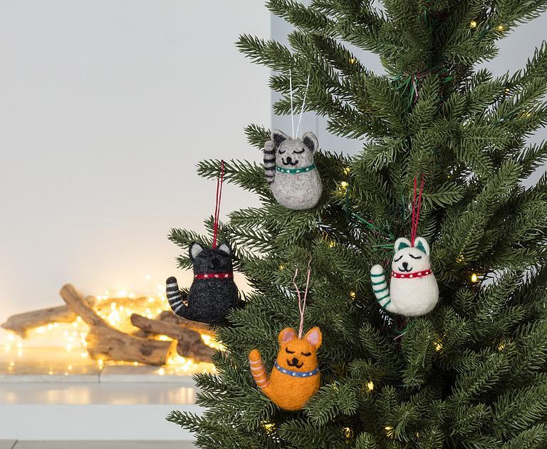 Abbott Felt Ornament Smiling Cat