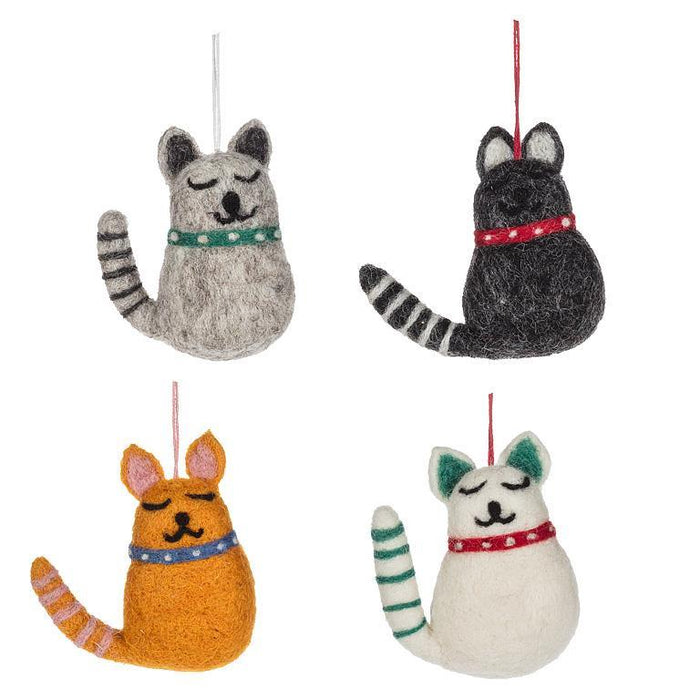 Abbott Felt Ornament Smiling Cat