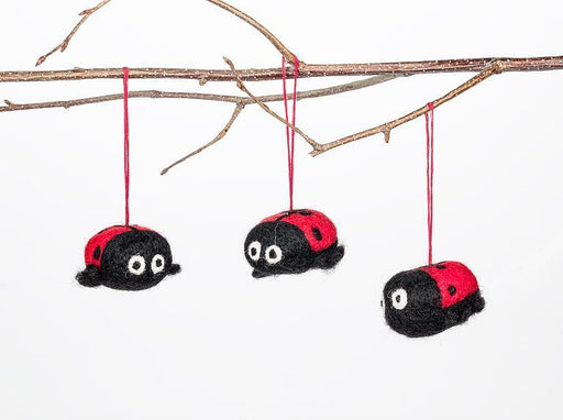 Abbott Ornament Felted Ladybug - Bear Country Kitchen