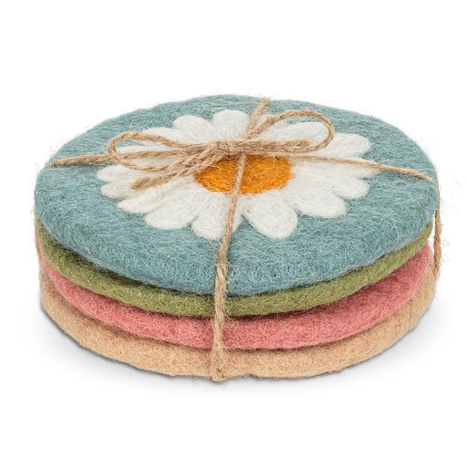 Abbot Felt Coaster Set Multi Color Daisy - Bear Country Kitchen