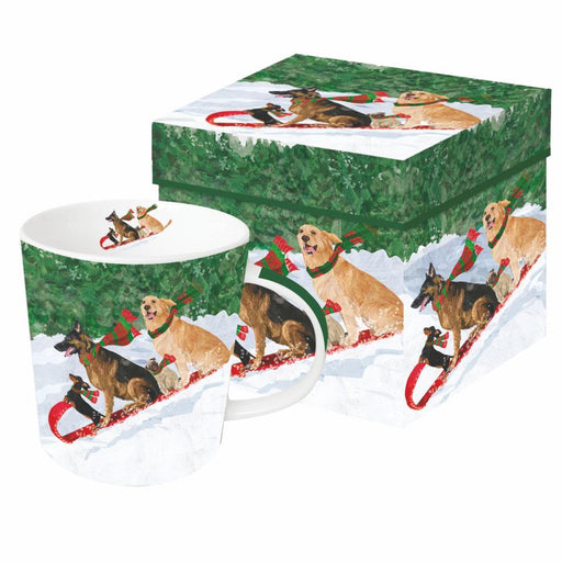 PPD New Bone China Mug In Giftbox Tobogganing Dogs - Bear Country Kitchen