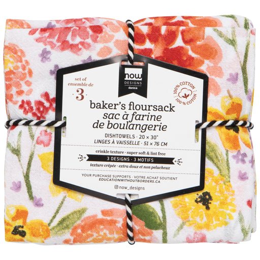 Danica Now Designs Bakers Floursack Set Of 3 Cottage Floral - Bear Country Kitchen