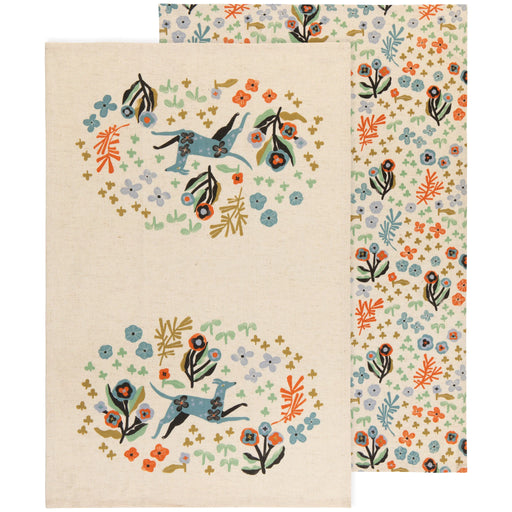 Danica Studio Linen Blend Dishtowel Set Of 2 Dogwood - Bear Country Kitchen