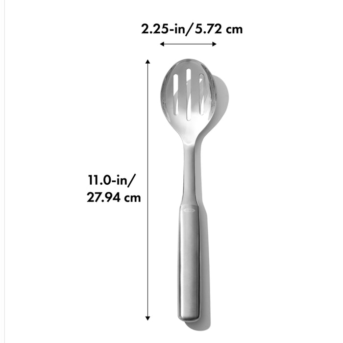 OXO Steel Small Slotted Serving Spoon - Bear Country Kitchen