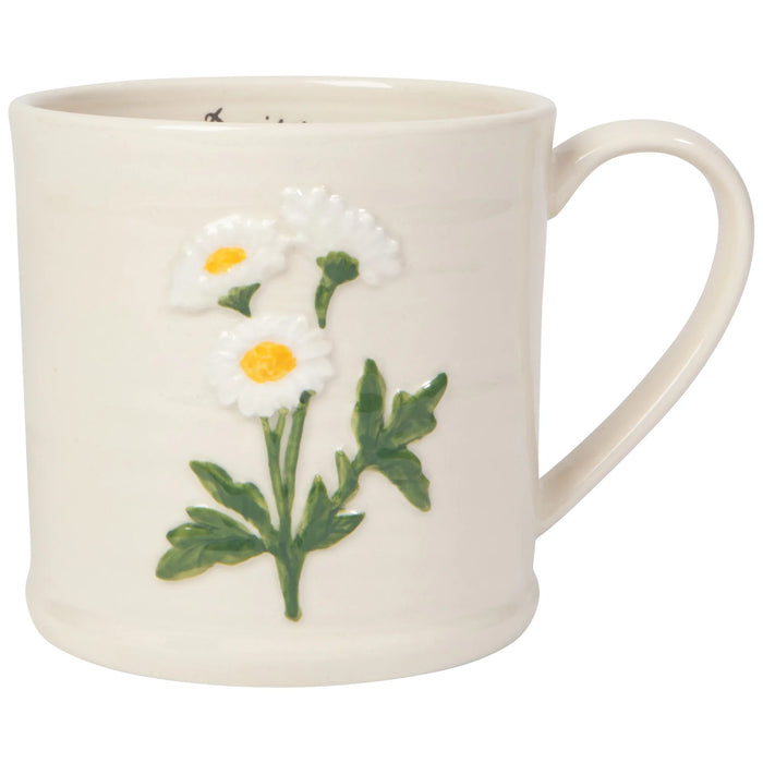 Danica Now Designs Floral Embossed Mug Daisy - Bear Country Kitchen