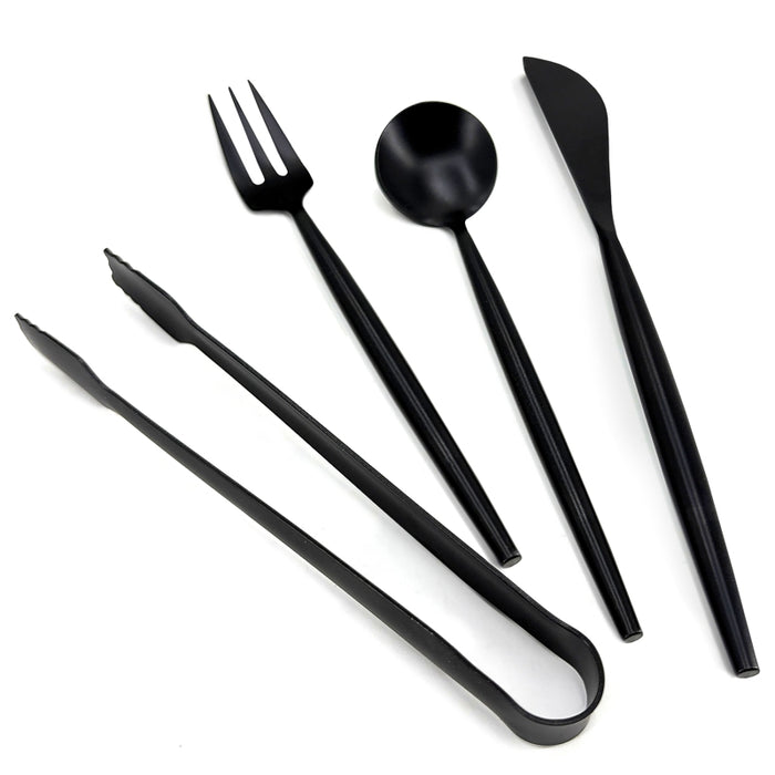 Natural Living Charcuterie Utensil Set Of 4 Black - Bear Country Kitchen