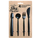 Natural Living Charcuterie Utensil Set Of 4 Black - Bear Country Kitchen