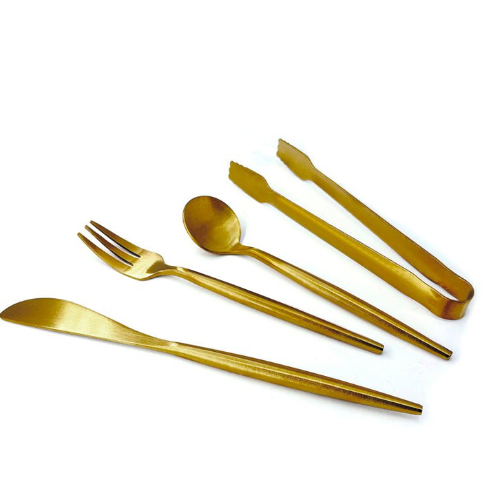 Natural Living Charcuterie Utensil Set Of 4 Gold - Bear Country Kitchen