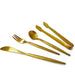 Natural Living Charcuterie Utensil Set Of 4 Gold - Bear Country Kitchen