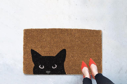 Abbott Coir Doormat Peeking Cat - Bear Country Kitchen
