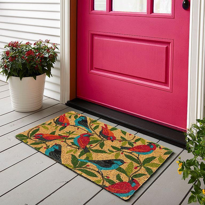 Abbott Coir Doormat Colorful Birds 2 - Bear Country Kitchen