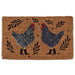 Abbott Coir Doormat Grey Chickens - Bear Country Kitchen