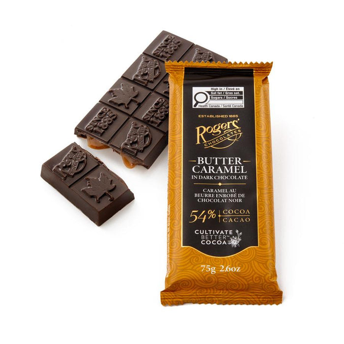 Rogers Butter Caramel Dark Chocolate Bar