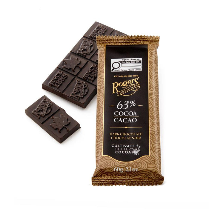 Rogers Dark Chocolate Bar 63% Cocoa