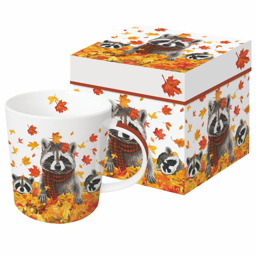 PPD New Bone China Mug In Giftbox Fall Raccoons - Bear Country Kitchen