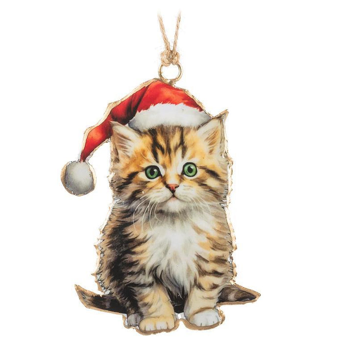 Abbott Ornament Kitten in Santa Hat