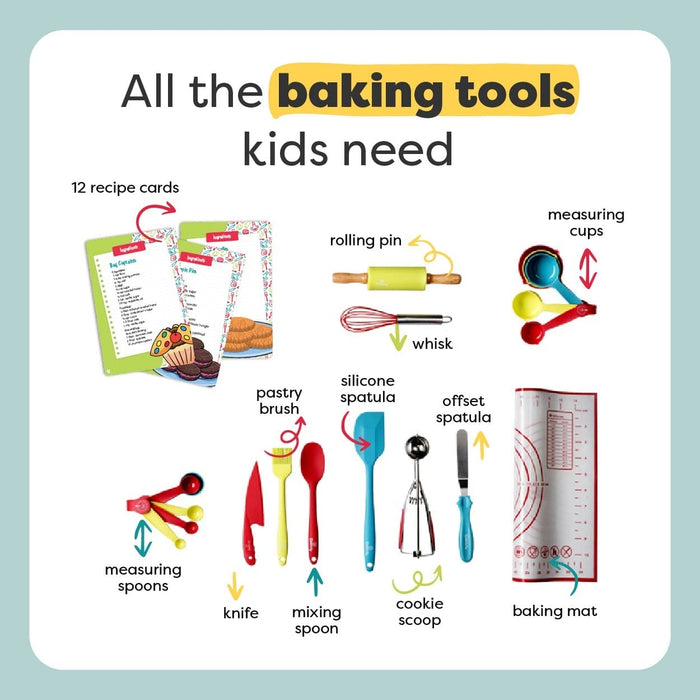 Baketivity 31 Piece Kids Cooking and Baking Set - Bear Country Kitchen