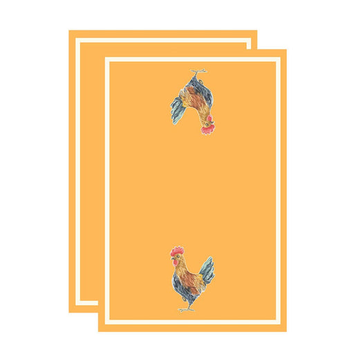 Mahogany Printed  Floursack Kitchen Towels Set Of 2 Rooster - Bear Country Kitchen