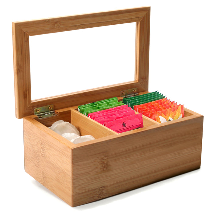 Ch'a Tea Bamboo Tea Bag Organizer