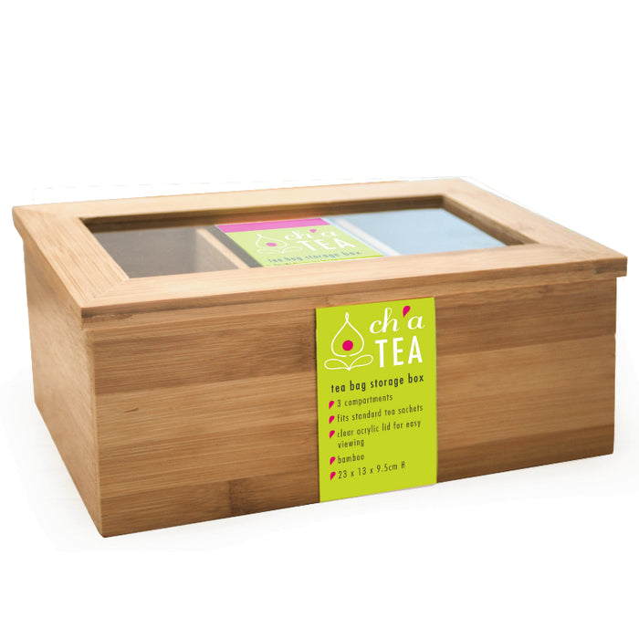 Ch'a Tea Bamboo Tea Bag Organizer