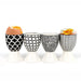 Bia Egg Cups Set Of 4 Black & White - Bear Country Kitchen
