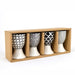 Bia Egg Cups Set Of 4 Black & White - Bear Country Kitchen
