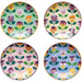 Danica Jubilee Appetizer Plate Set Of 4 Pansy Assorted - Bear Country Kitchen