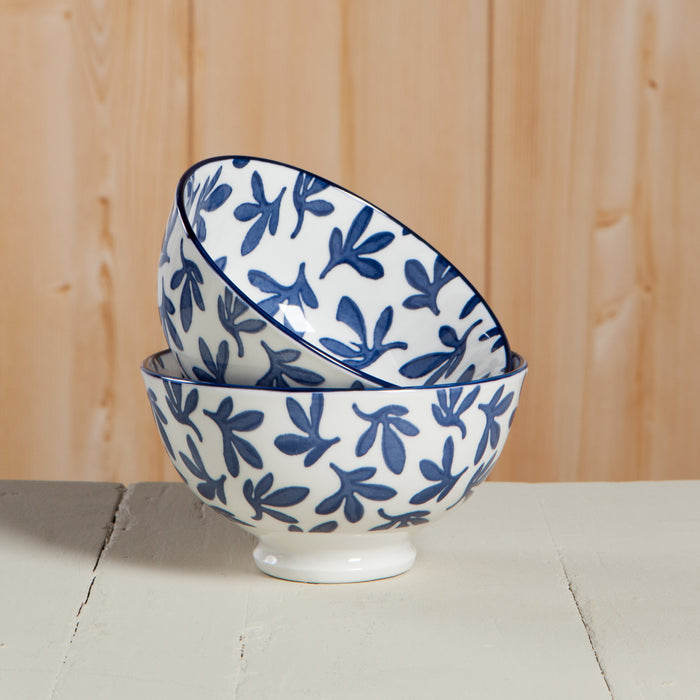 Danica 4" Stamped Bowl - Blue Floral