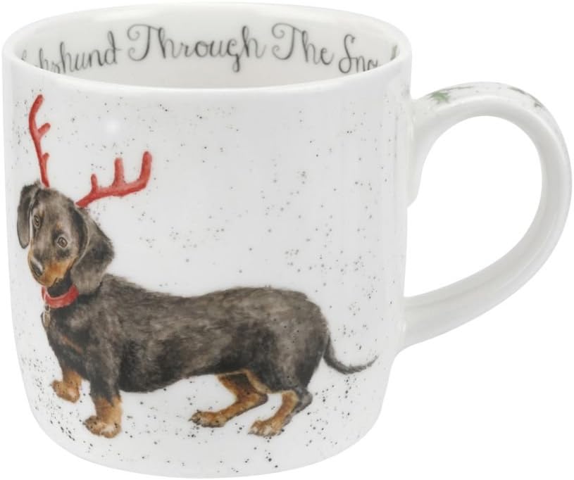 Wrendale Mug - Dachshund Snow - Bear Country Kitchen