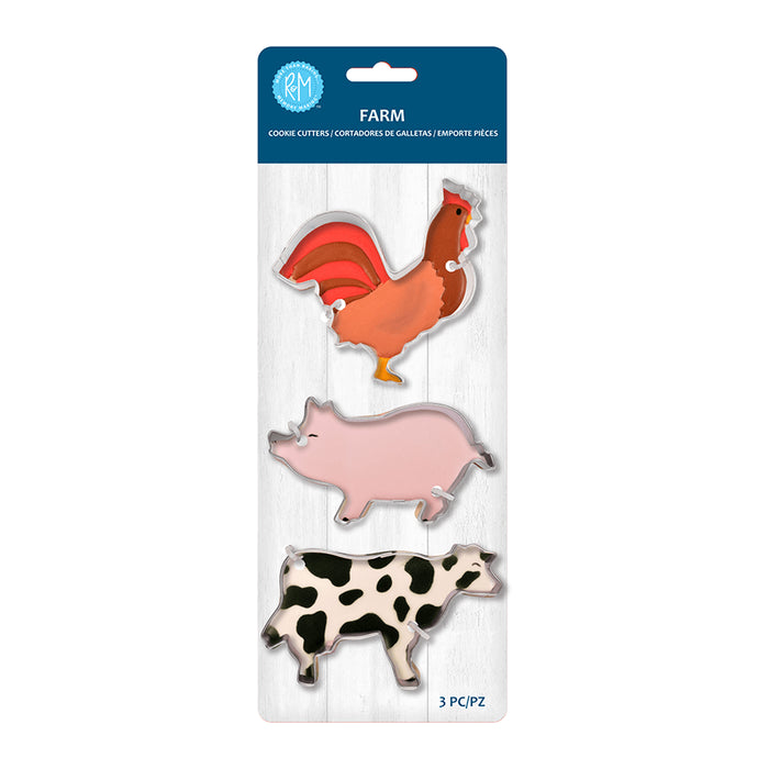R&M Cookie Cutter Set Of 3 Farm Animals