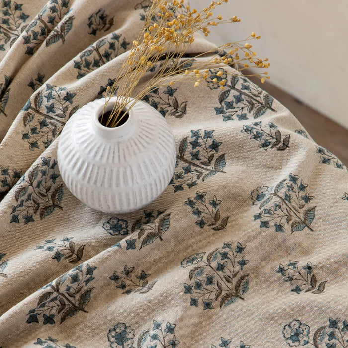Danica Heirloom Block Print Tablecloth Clematis  152 x 228CM - Bear Country Kitchen