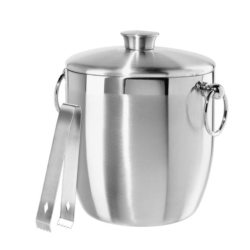 Oggi Stainless Steel Double Walled Ice Bucket With Tongs - Bear Country Kitchen