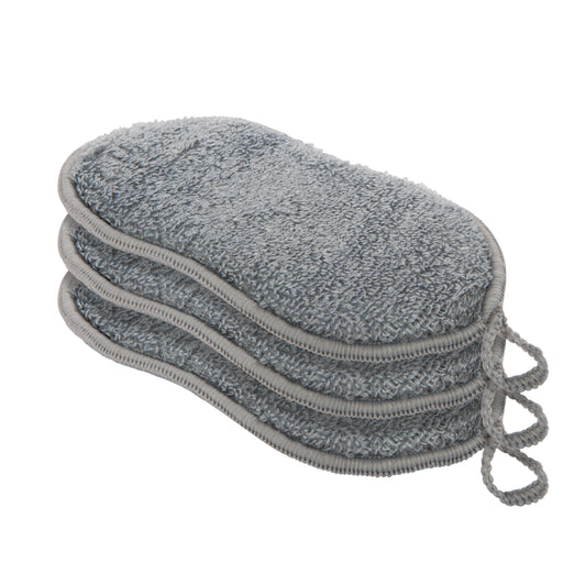 Oggi Bamboo Kitchen Sponges Set Of 3 Grey - Bear Country Kitchen