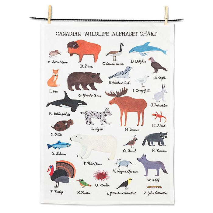 Abbott Kitchen Towel Wildlife Alphabet - Bear Country Kitchen