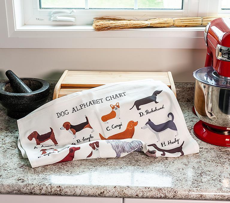 Abbott Kitchen Towel Dog Alphabet - Bear Country Kitchen